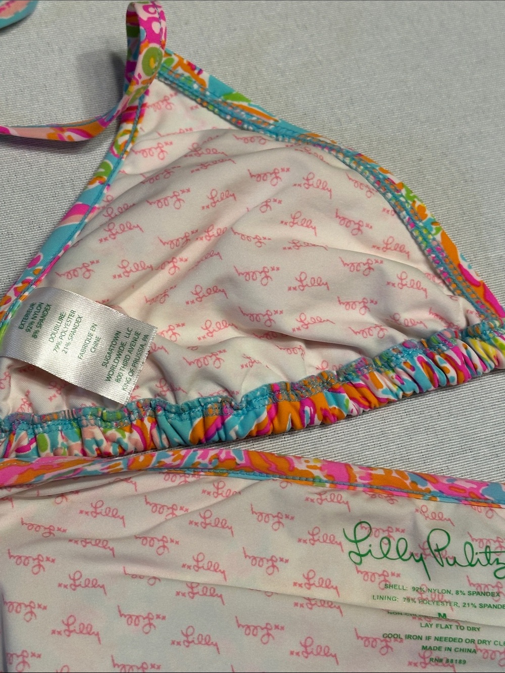 Lilly Pulitzer Splash Dance Multicolor Tropical Print String Bikini - Picture 8 of 11